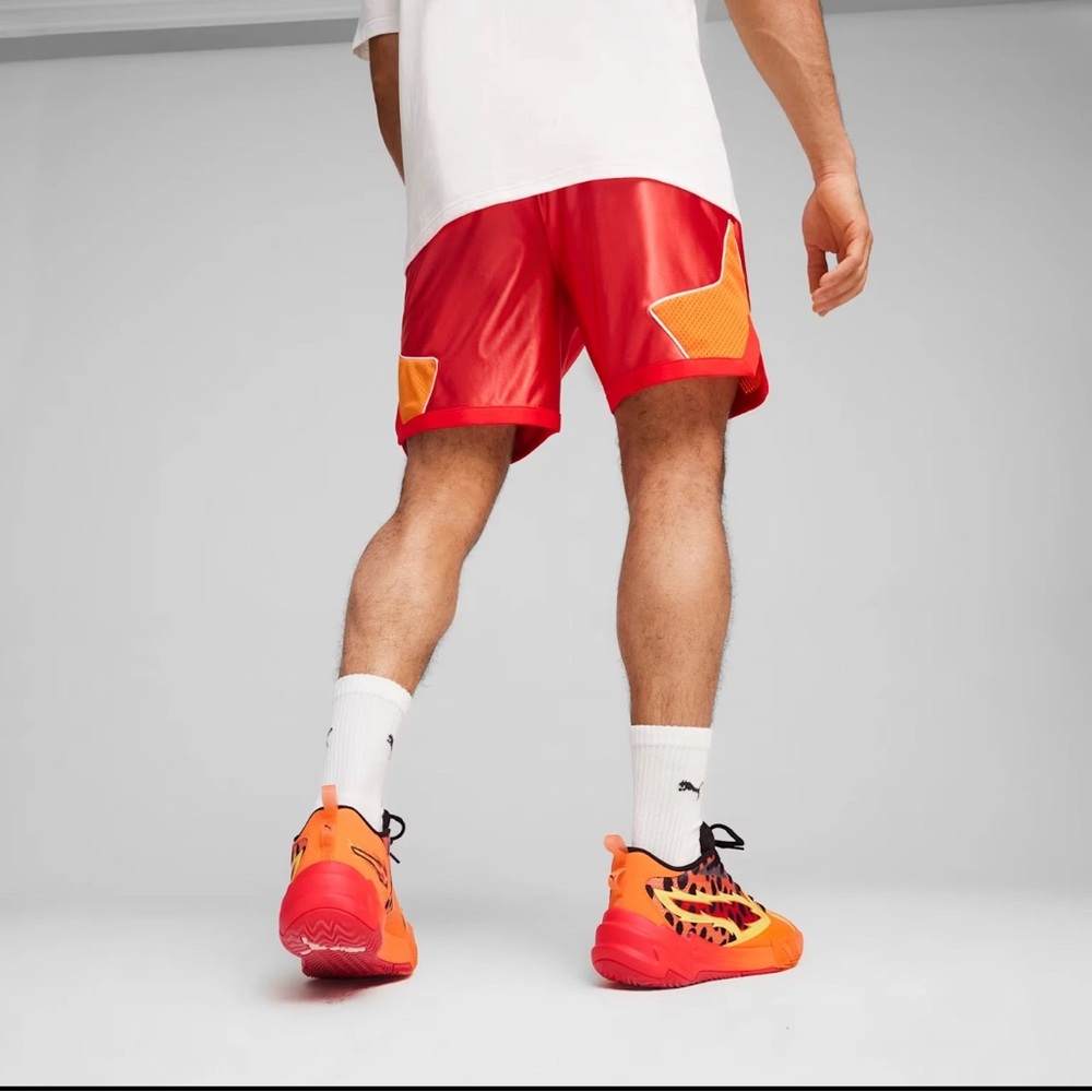 PUMA Basketball x Cheetos Dazzle Shorts “Rickie Orange” (Men’s Size Small) NWT - Picture 11 of 13